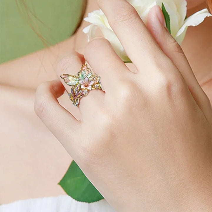 Butterfly flower ring | Skanto