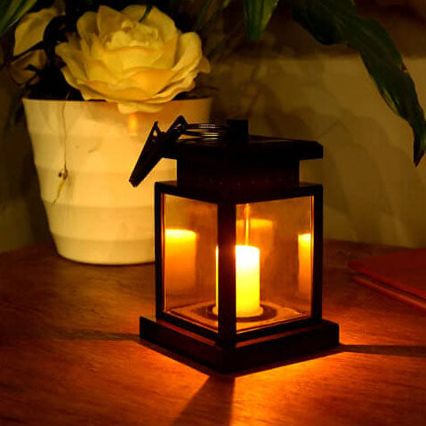 Skanto | Solar Retro Stearinlys Lantern LED Utendørs Hengende Lys