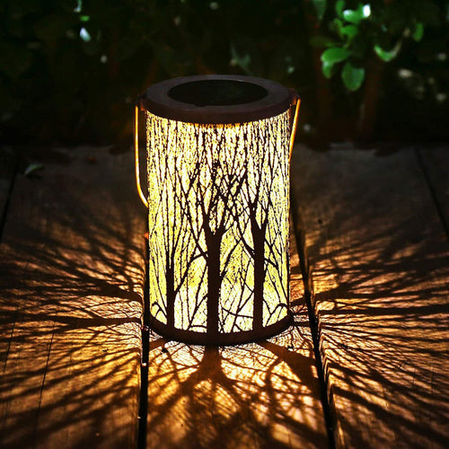 Moderne Art Deco Sol Sylinder Skjelett Lantern Jern LED Utendørs Landskapslys For Hage | Skanto