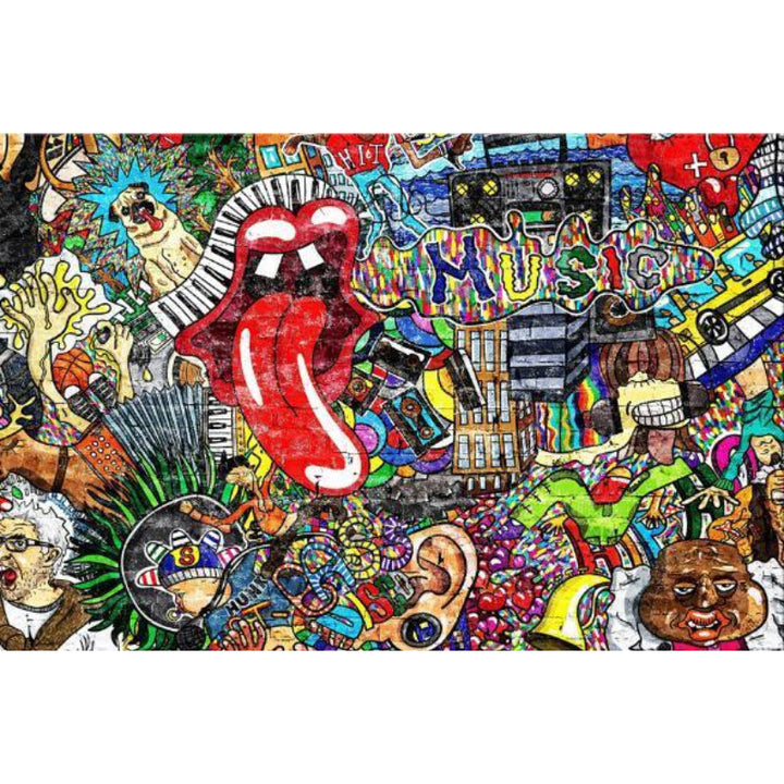Pop Art Gatekunst - Lerret Veggkunst Maleri