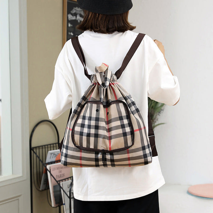 Samlebar trykt nylon ryggsekk med snor | Skanto