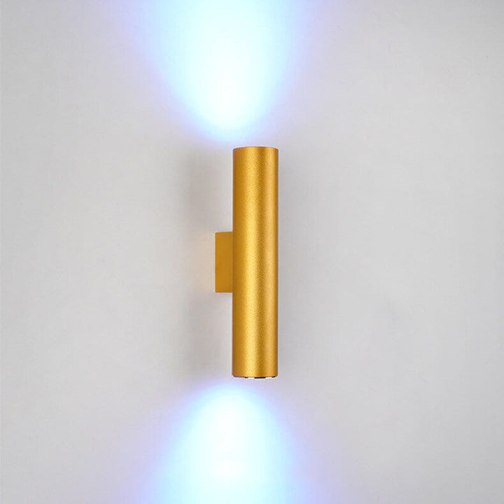 Skanto | Enkel Aluminium Sylinderformet 2-Lykt Vegglampe