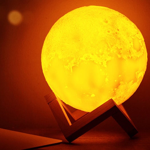 Skanto | Kreativ Mini Oppladbar 3D Utskrevet Måne 1-Lys LED Bordlampe