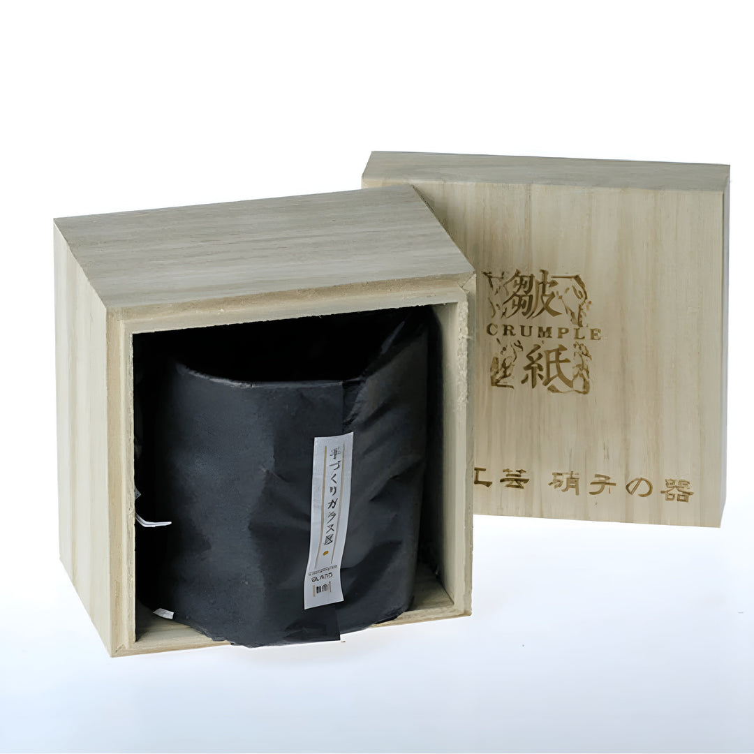 Whiskeyglass i Edo Kiriko stil – Håndskåret med unik krøll design | Skanto