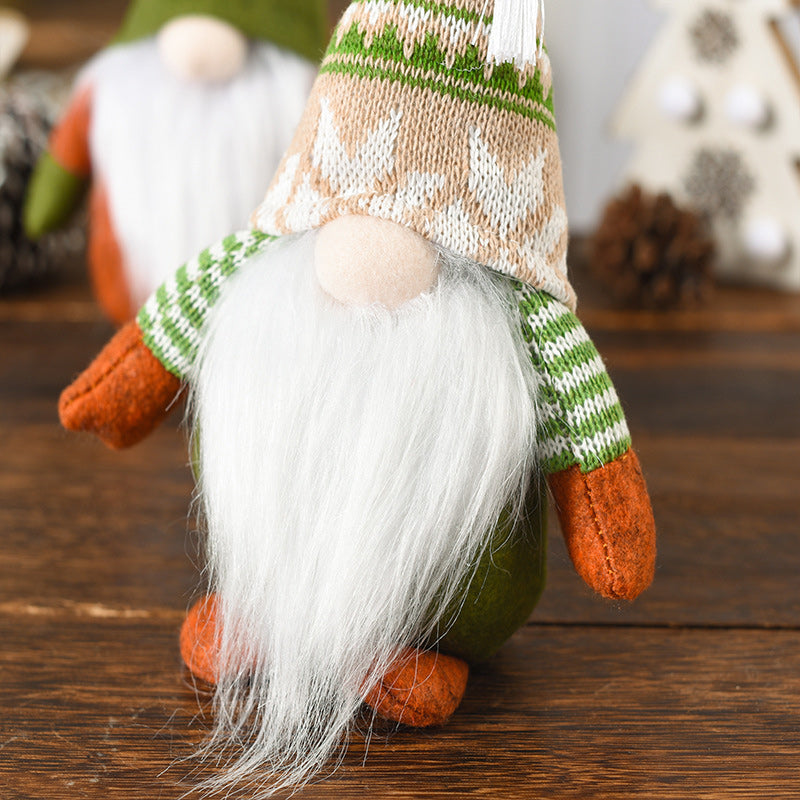 Skanto | Julegrønn Ansiktsløs Gammel Mann Alf Figurine