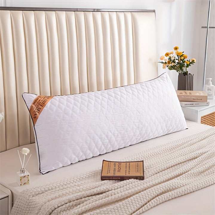 LuxurySoft - Ekstra Lang Hypoallergenisk Pute for Rygg- og Side-sovende, Myk og Pustende, Maskinvaskbar | Skanto