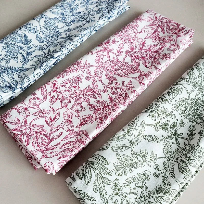 18" Bomullsblomst Trykk Bordbrikke Kjøkkenbord Middags Serviett | Skanto