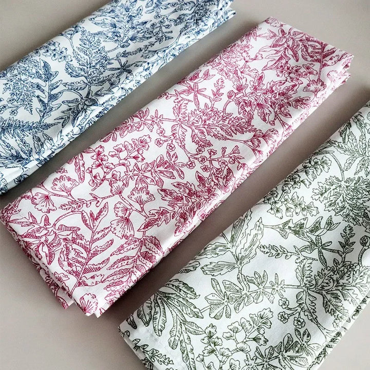 18" Bomullsblomst Trykk Bordbrikke Kjøkkenbord Middags Serviett | Skanto