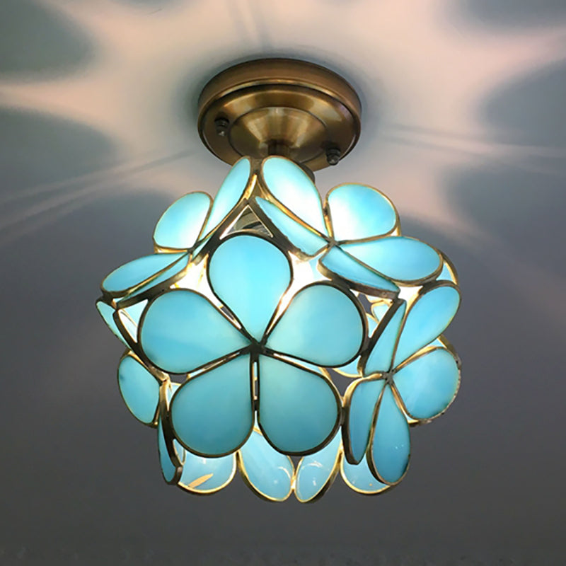 Retro stil PVC taklampe – Blomstermønster for et unikt utseende | Skanto