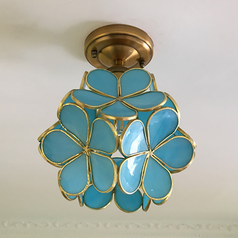 Retro stil PVC taklampe – Blomstermønster for et unikt utseende | Skanto
