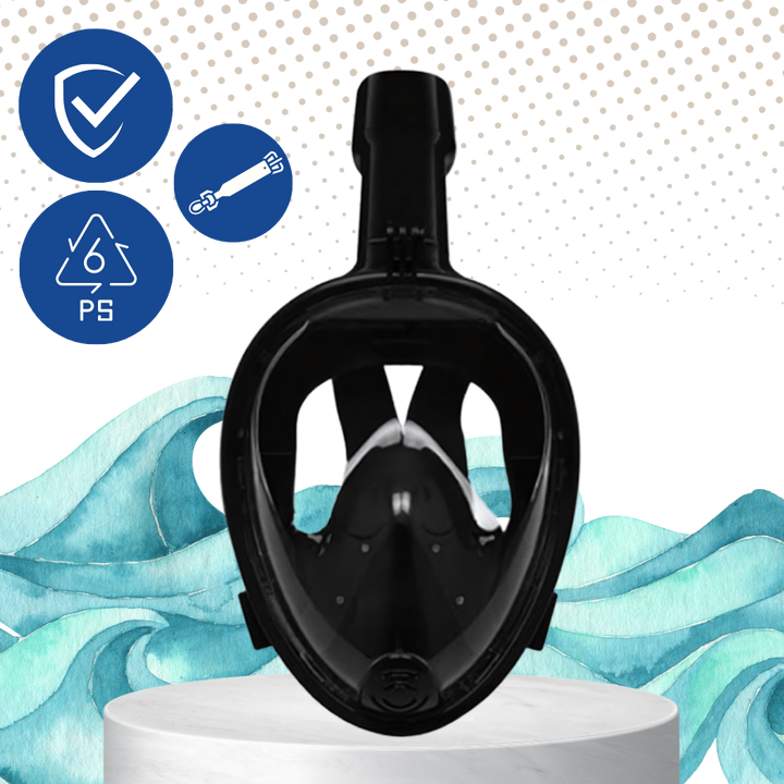 Snorkelmaske med 180° panoramautsikt