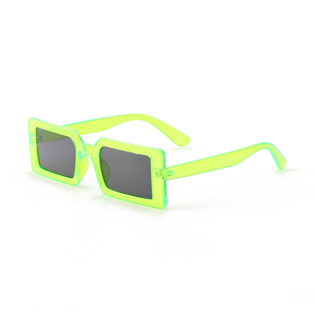 Dame kvadratisk solbrille med moderne gjennomsiktig ramme Skanto