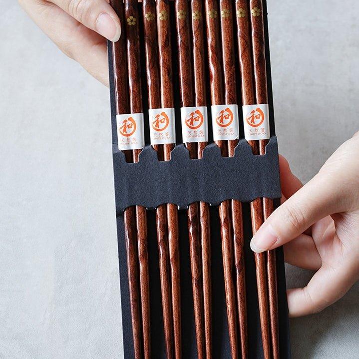 Japanske Gyldne Sakura Tre Spisepinner Sett | Skanto