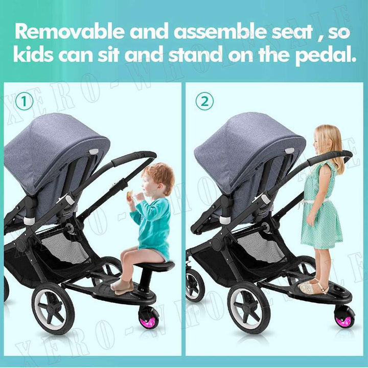 Skanto | Barnevogn Step Board Sit Stand Connector Festet for Småbarn å Ritte