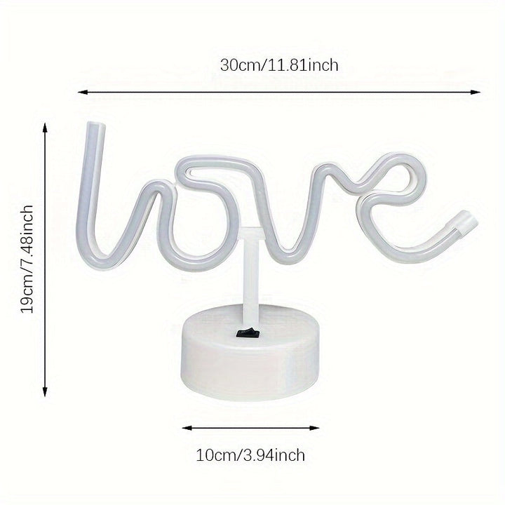 NeonLove Lampe – Belyst Neon Bordlampe for Fester Skanto