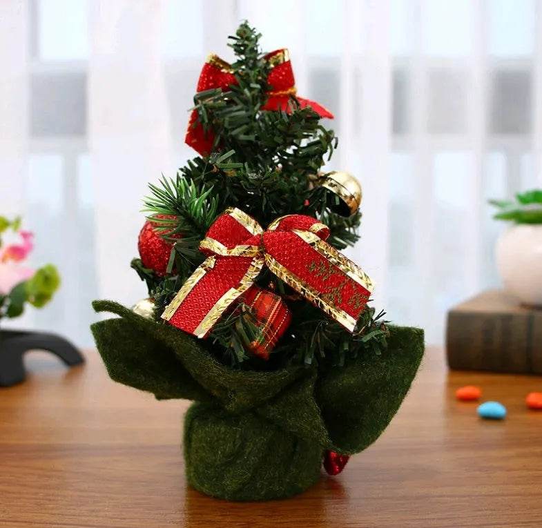Skanto | Julepynt Tre 20cm Mini Juledekorasjon Tre Julaften Mall Dekorasjon Skrivebord Pynt Lite Tre