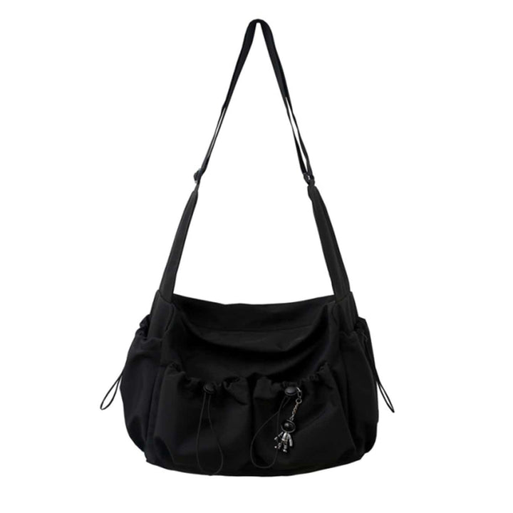 UrbanLiner Nylon Budveske – Svart Skulderbag med Glidelås for Daglig Bruk | Skanto