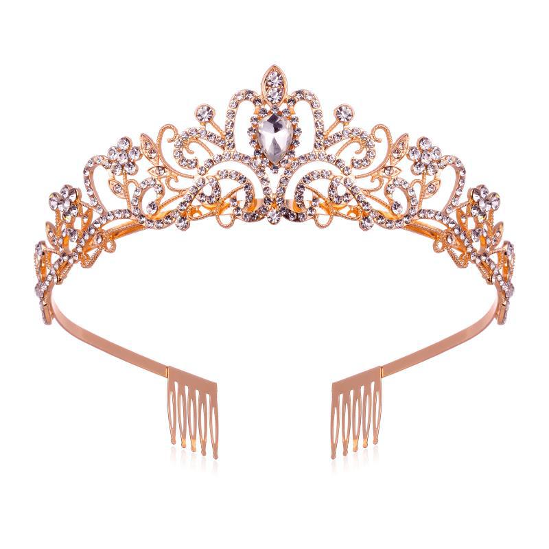 Damer Glitrende Krystall-Tiara med filigran design Skanto