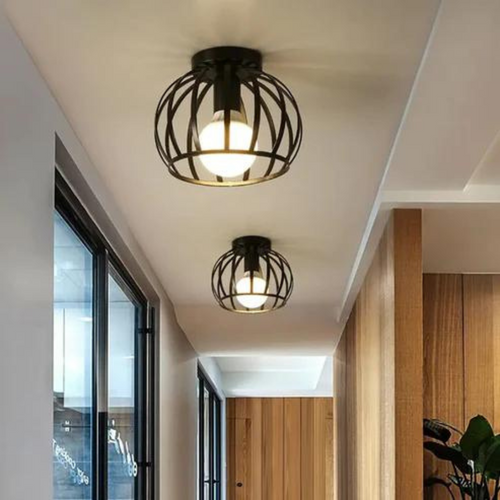 Trendy industriell taklampe med åpent design - ForgeLight | Skanto