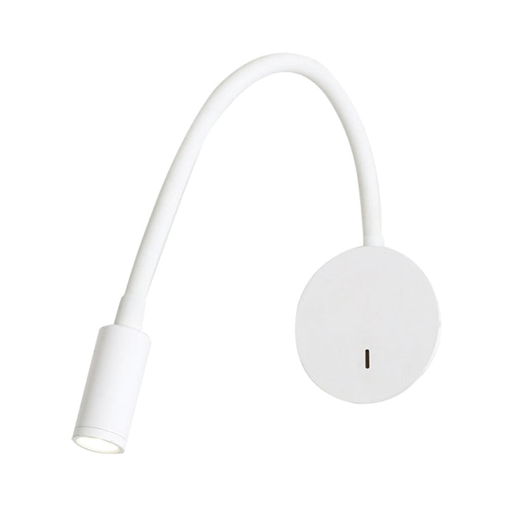 Justerbar sylinder lesing vegglampe moderne silikon og metall LED svart/hvit sconce lampe | Skanto
