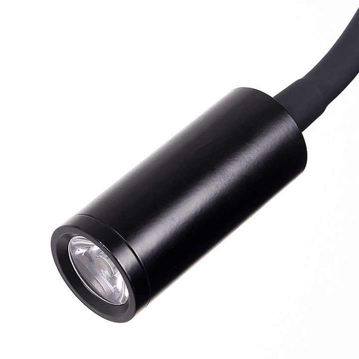 Justerbar sylinder lesing vegglampe moderne silikon og metall LED svart/hvit sconce lampe | Skanto