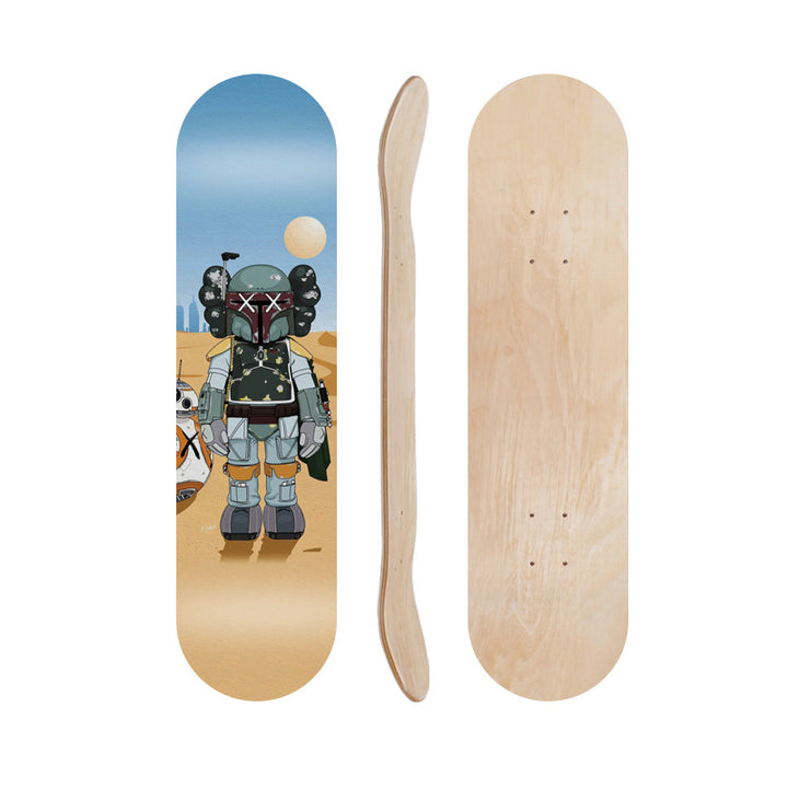 Tegneserieinspirert skate dekk Skanto