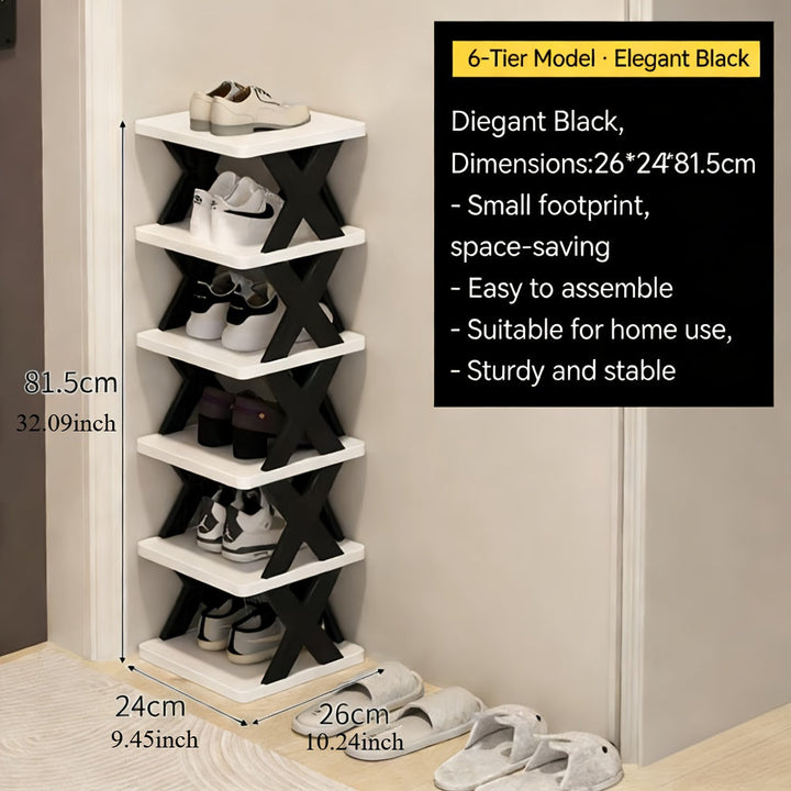 Narrow Shoe Rack Tower | Skanto