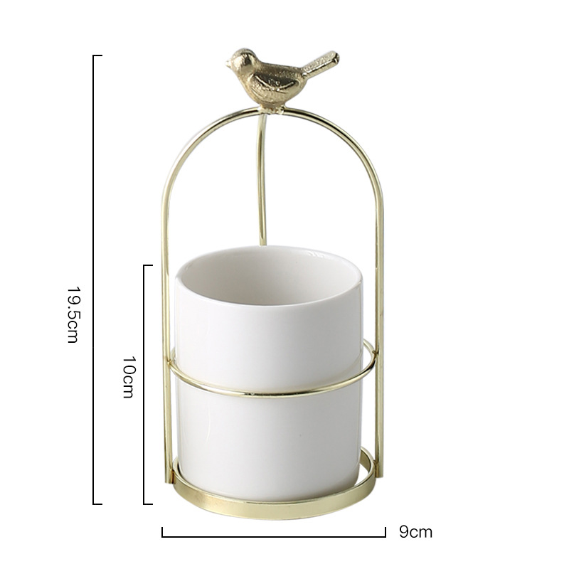 Skanto | Blomsterplantetopper med fugledesign for stilfull dekorasjon