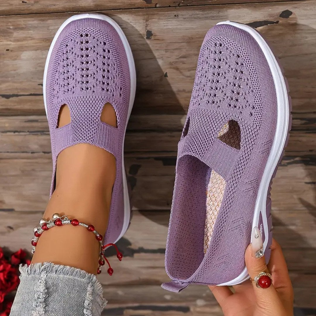 Vellora – damesko i netting med slip-on-komfort