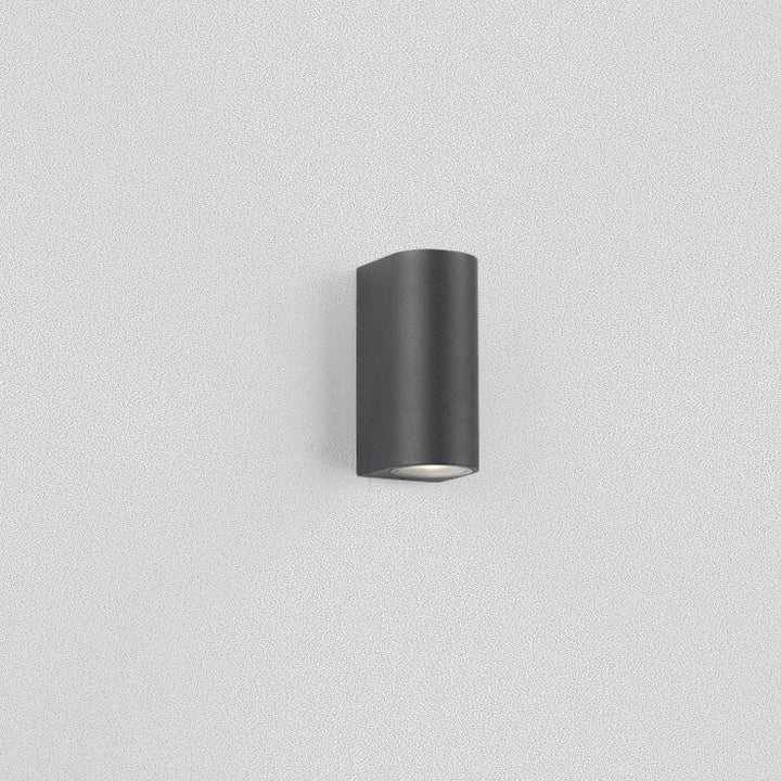 Moderne Enkle Utendørs Vannavstøtende Aluminium Glassylinder 2-Lykt Vegglampe | Skanto