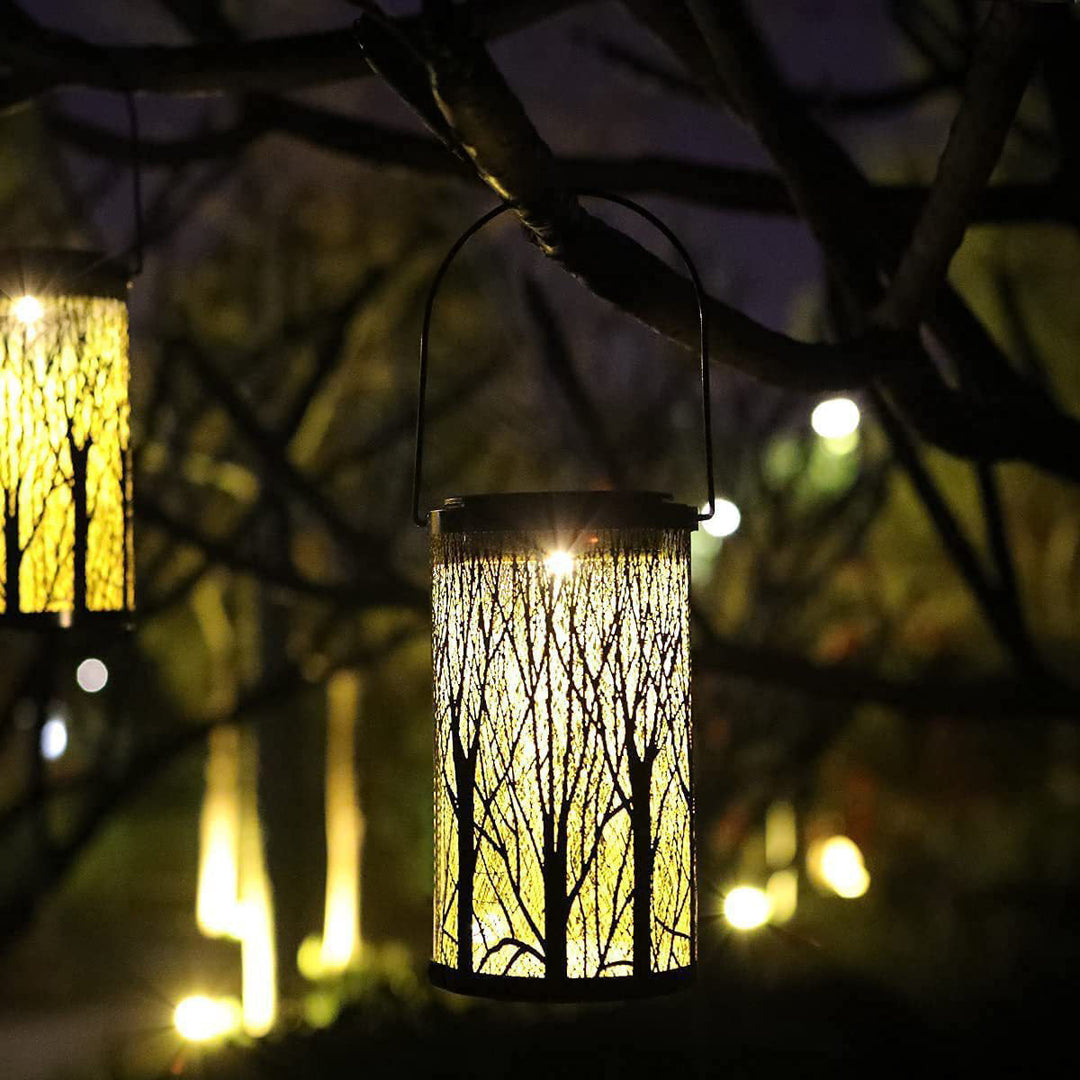 Moderne Art Deco Sol Sylinder Skjelett Lantern Jern LED Utendørs Landskapslys For Hage | Skanto