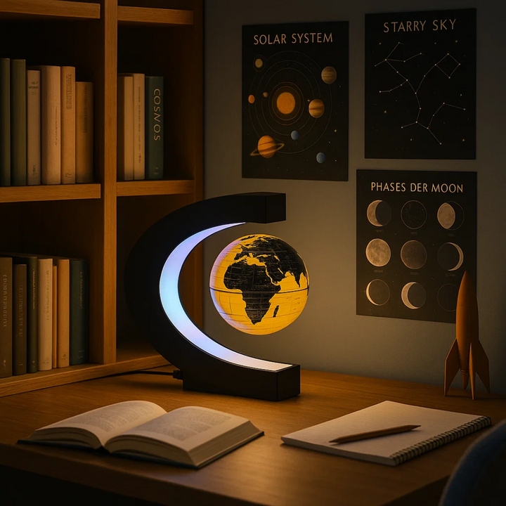 Skanto | AstroGlobe LED Verdens Globe – Flytende Globe Lampe med Magnetisk Oppheng