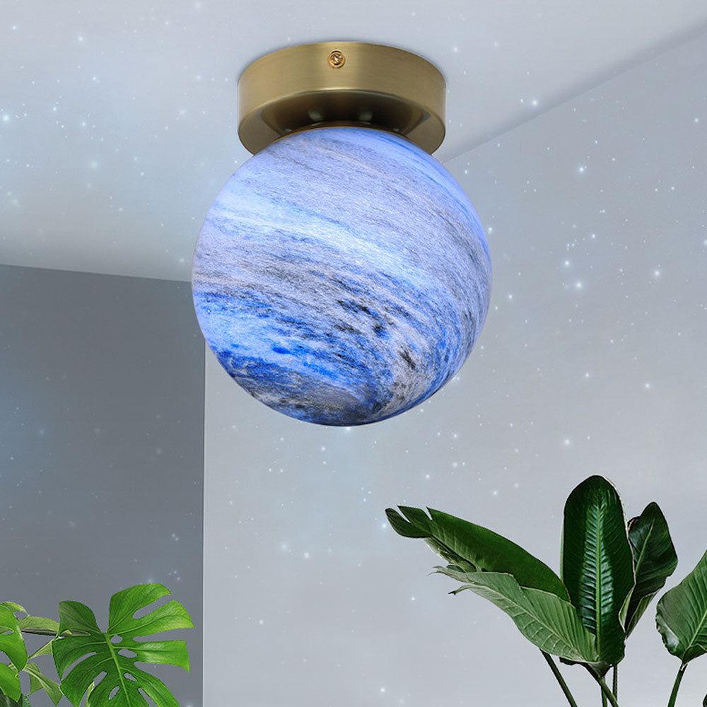 Skanto | Glass Ceiling Light Modern Globe Fixture