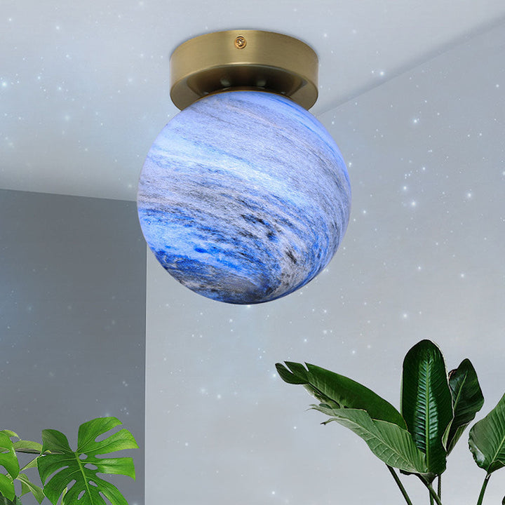 Skanto | Glass Ceiling Light Modern Globe Fixture