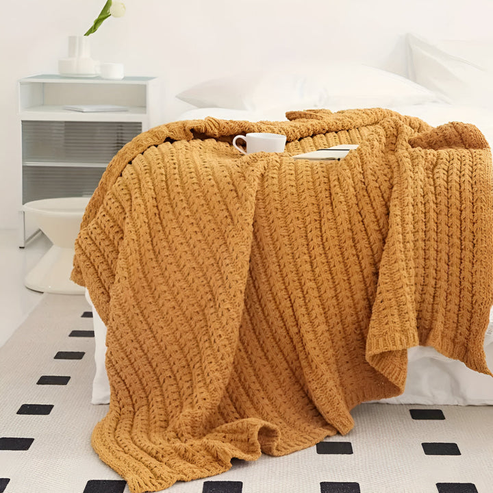 Skanto | Vintage Chunky Strikket Teppel