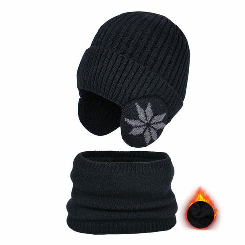 Skanto | Vinter Beanie Hue Skjerf Sett Varm Strikket Hue