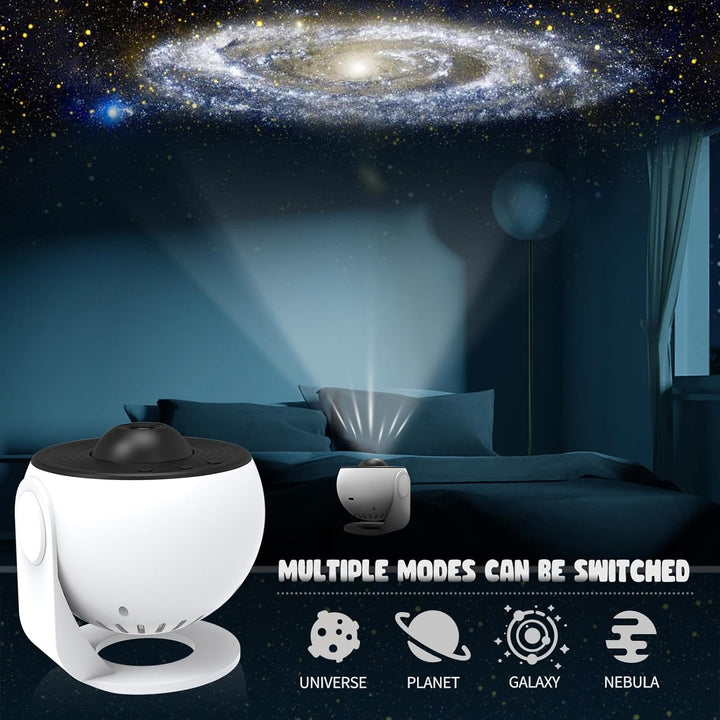 Skanto | 360° AstroLuxe Stjerneprojektor — Forvandl rommet ditt til din personlige avslapningsgalakse full av magiske stjerneløyeblikk