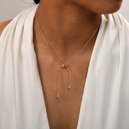 Skanto | 18k justerbar dusk slange halskjede