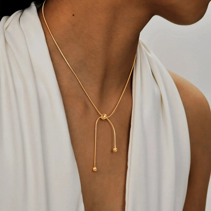 Skanto | 18k justerbar dusk slange halskjede