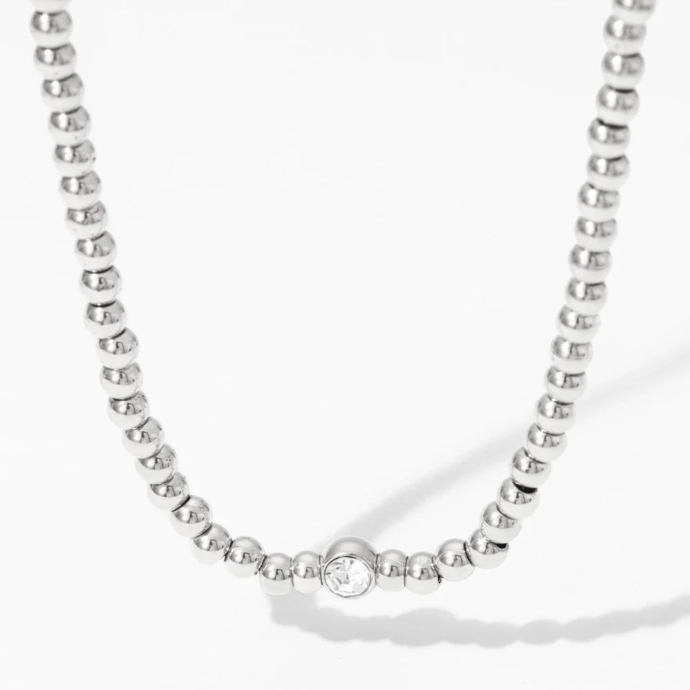 Skanto | 18k Perlede Diamant Senter Halssmykke og Armbånd