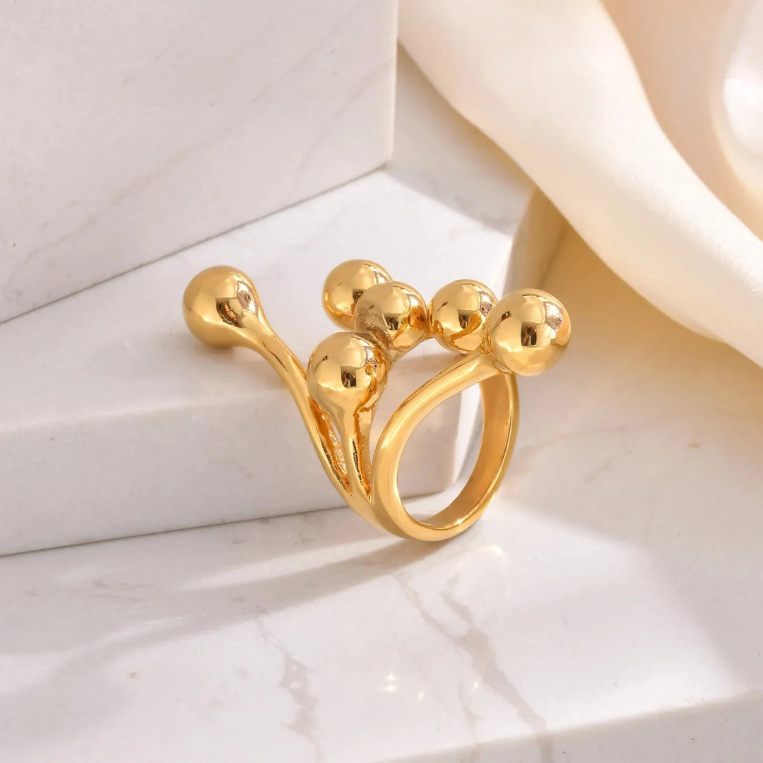 Skanto | 18k Bold Laget Kule Wrap Ring