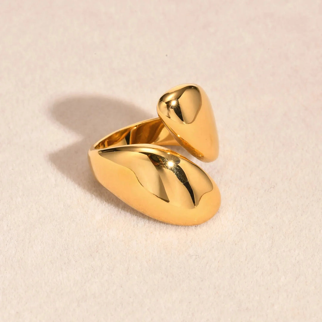 Skanto | 18k Chunky Dråpe Innviklet Ring