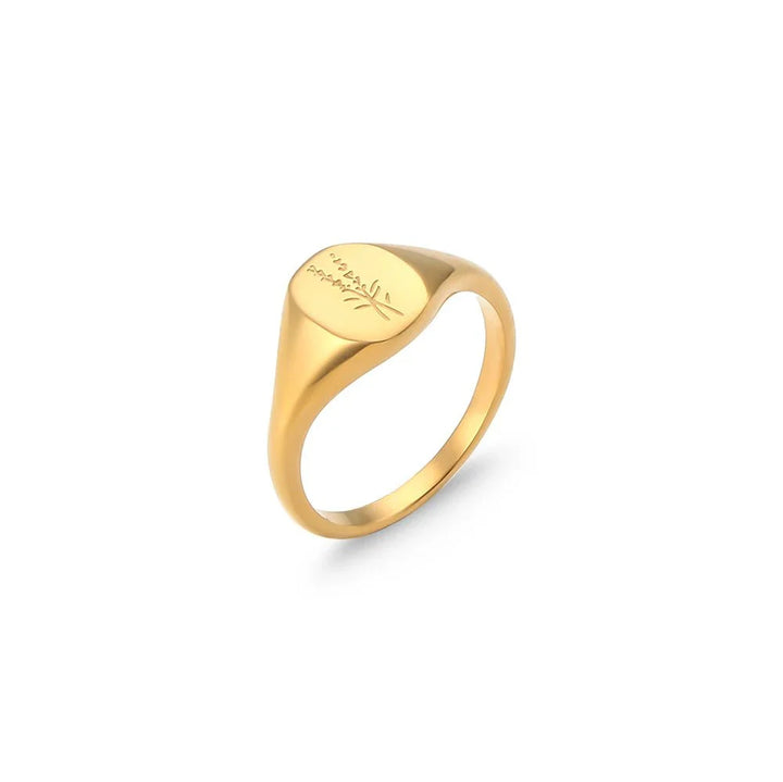 Skanto | 18k Dainty Floral Signetringer