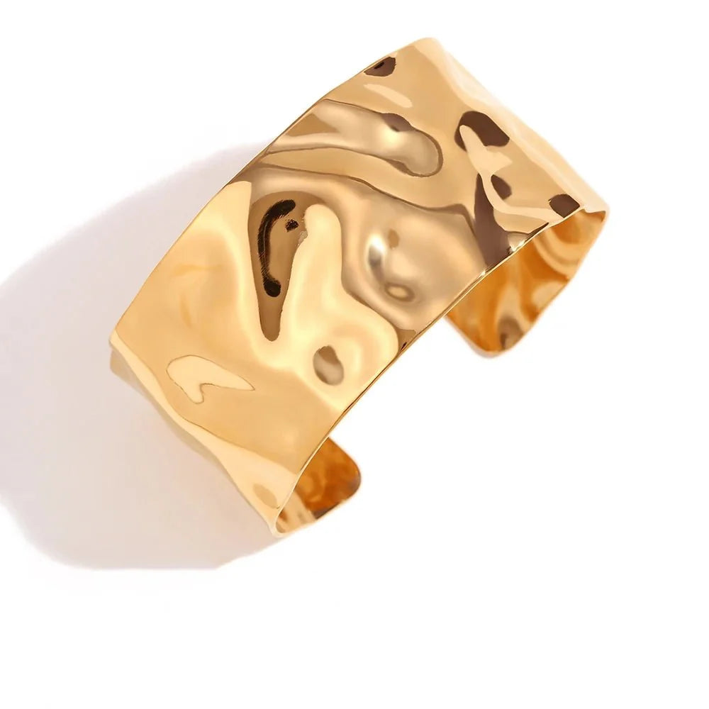 Skanto | 18k Hamret Tekstur Bangle Armbånd