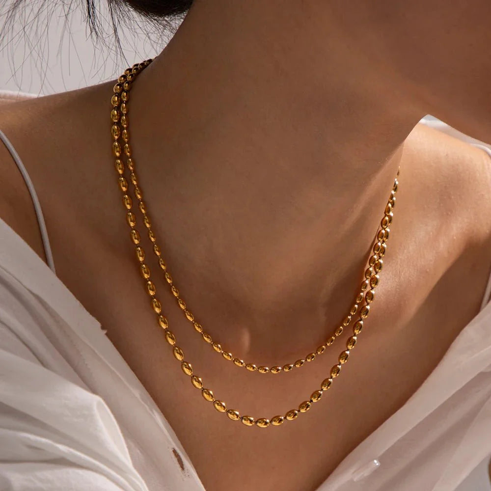 Skanto | 18k Laget Gull Perlekjede