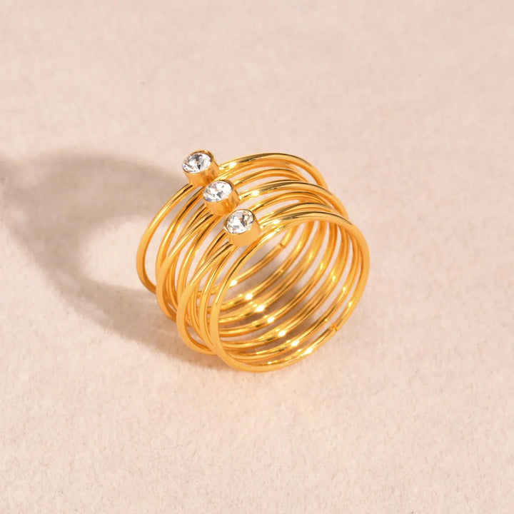 Skanto | 18k Multi Laget Triple Diamant Ringer