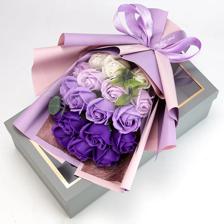 Romantischer Rosenstrauß aus Seife – Geschenk zum Valentinstag