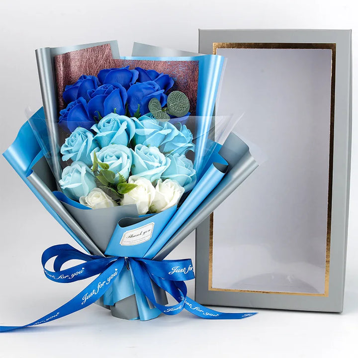Romantischer Rosenstrauß aus Seife – Geschenk zum Valentinstag