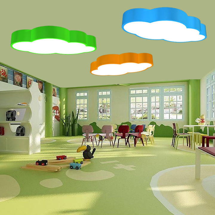 LED Sky Cloud Taklampe for Barnerom – Lekent Design i Rød/Gul/Skantoa | Skanto