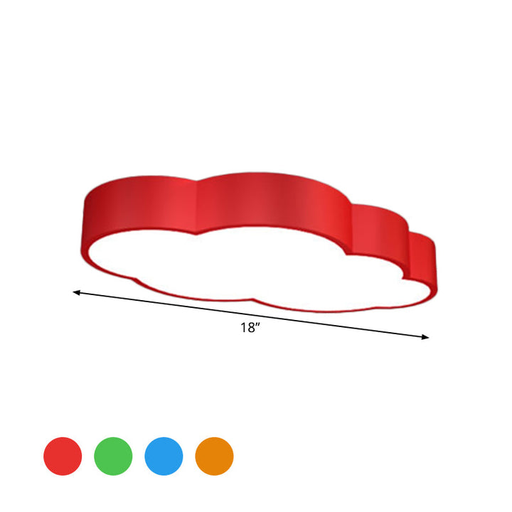 LED Sky Cloud Taklampe for Barnerom – Lekent Design i Rød/Gul/Skantoa | Skanto